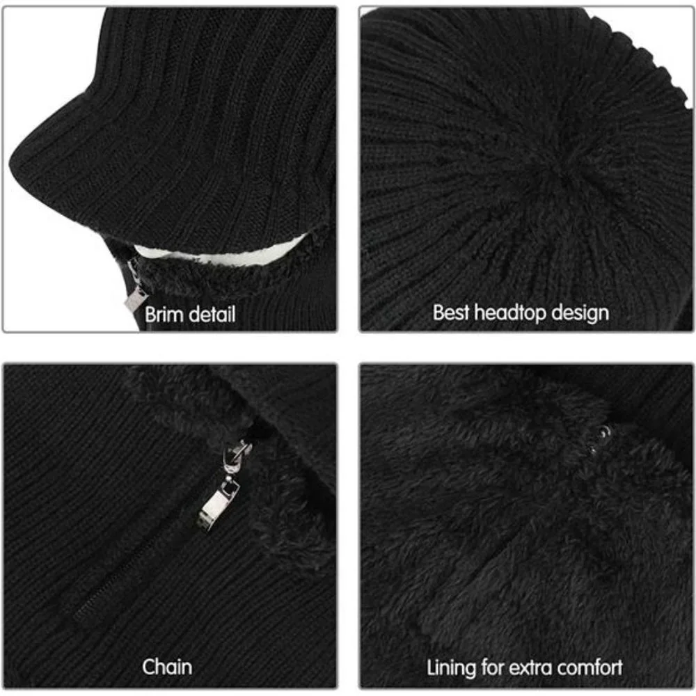 Winter Knitted Balaclava Beanie Hat Warm Cycling Ski Mask Universal Size